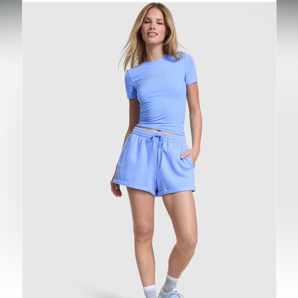 PINK Victoria’s Secret Fleece Rolled Hem Short